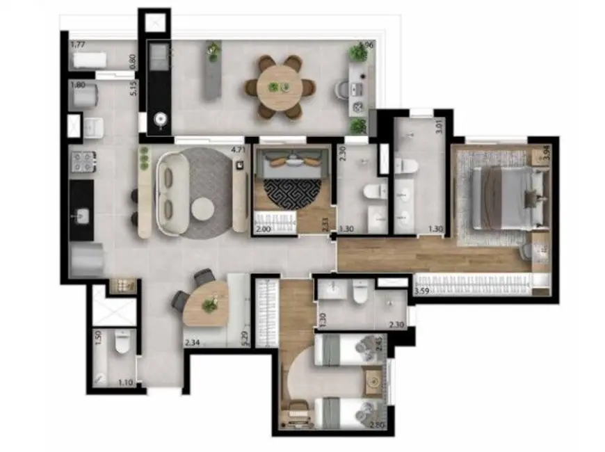 Foto 9 de Apartamento com 3 quartos à venda, 101m2 em Vila Osasco, Osasco - SP