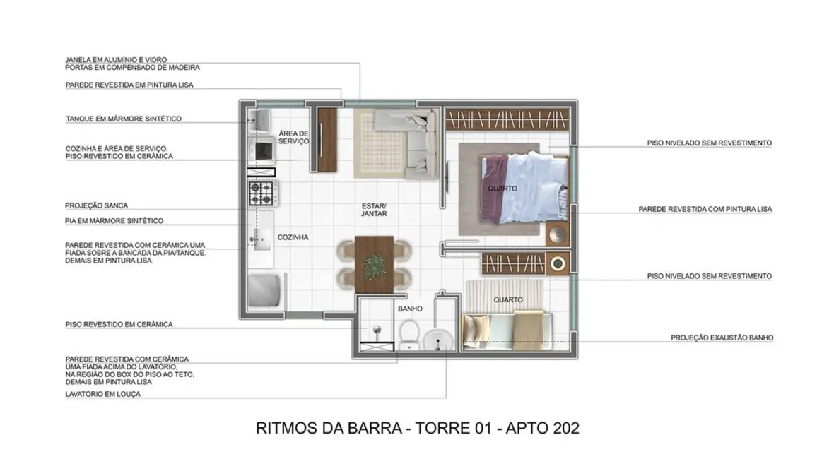Apartamento com 2 quartos à venda, 35m2 em Várzea da Barra Funda, São Paulo - SP - imagem 2 Foto 2 de Apartamento com 2 quartos à venda, 35m2 em Várzea da Barra Funda, São Paulo - SP