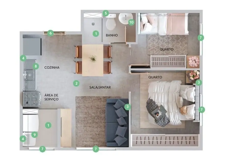 Foto 3 de Apartamento com 2 quartos à venda, 34m2 em Vila Liviero, São Paulo - SP