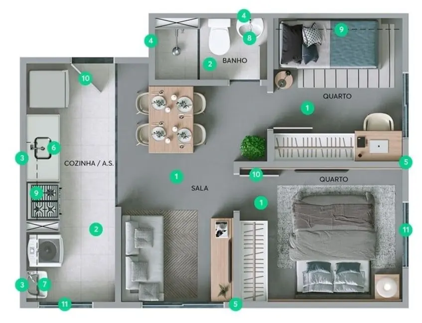 Apartamento com 2 quartos à venda, 34m2 em Pirituba, São Paulo - SP - imagem 3 Foto 3 de Apartamento com 2 quartos à venda, 34m2 em Pirituba, São Paulo - SP