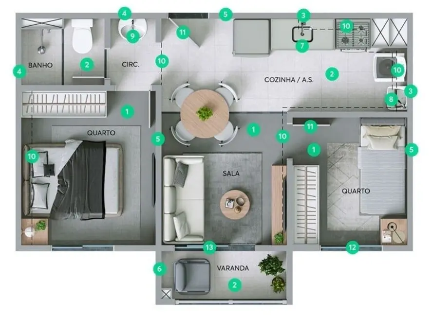Apartamento com 2 quartos à venda, 52m2 em Pirituba, São Paulo - SP - imagem 9 Foto 9 de Apartamento com 2 quartos à venda, 52m2 em Pirituba, São Paulo - SP