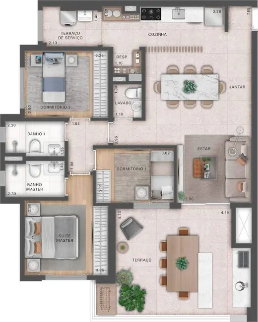 Apartamento com 2 quartos à venda, 81m2 em Água Branca, São Paulo - SP - imagem 5 Foto 5 de Apartamento com 2 quartos à venda, 81m2 em Água Branca, São Paulo - SP