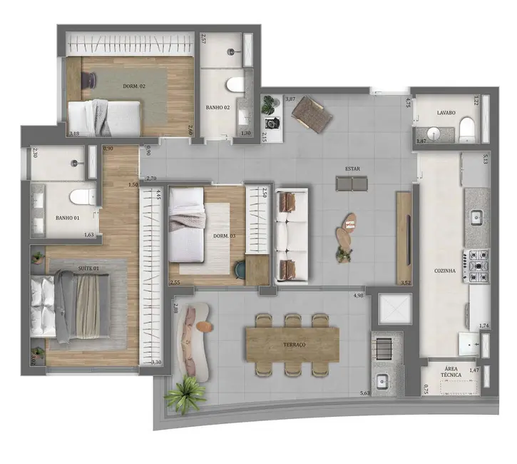 Apartamento com 2 quartos à venda, 79m2 em Água Branca, São Paulo - SP - imagem 5 Foto 5 de Apartamento com 2 quartos à venda, 79m2 em Água Branca, São Paulo - SP