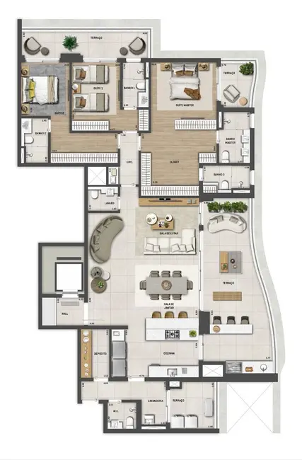 Foto 2 de Apartamento com 4 quartos à venda, 293m2 em Água Branca, São Paulo - SP
