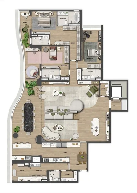 Apartamento com 4 quartos à venda, 293m2 em Água Branca, São Paulo - SP - imagem 4 Foto 4 de Apartamento com 4 quartos à venda, 293m2 em Água Branca, São Paulo - SP