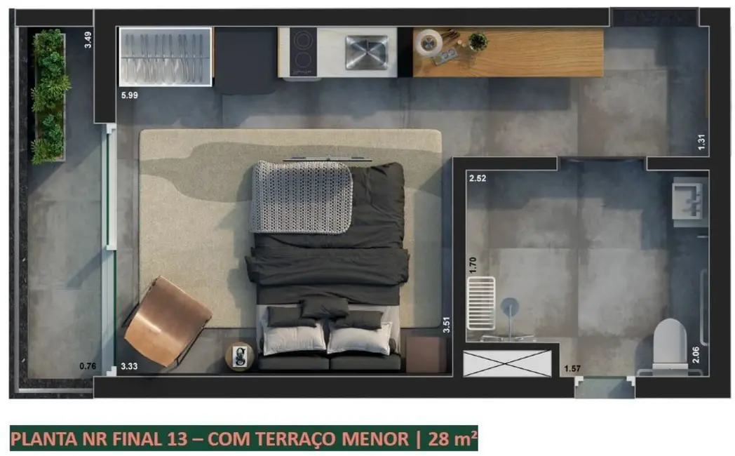 Foto 1 de Kitnet com 1 quarto à venda, 22m2 em Vila Clementino, São Paulo - SP