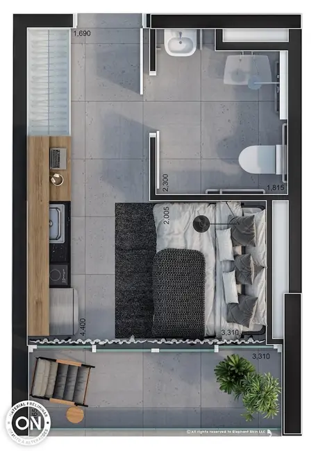 Foto 3 de Kitnet com 1 quarto à venda, 23m2 em Jardim Paulista, São Paulo - SP