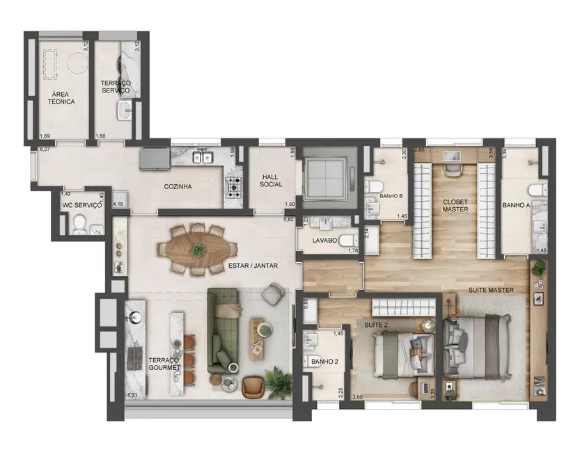 Apartamento com 4 quartos à venda, 288m2 em Paraíso, São Paulo - SP - imagem 9 Foto 9 de Apartamento com 4 quartos à venda, 288m2 em Paraíso, São Paulo - SP