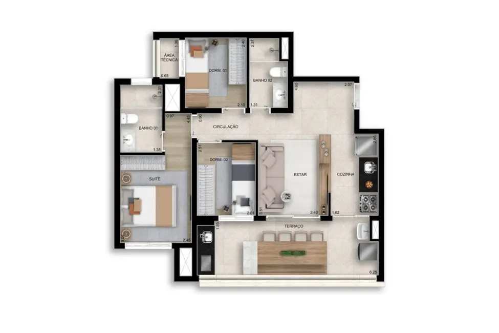 Foto 9 de Apartamento com 2 quartos à venda, 45m2 em São Paulo - SP