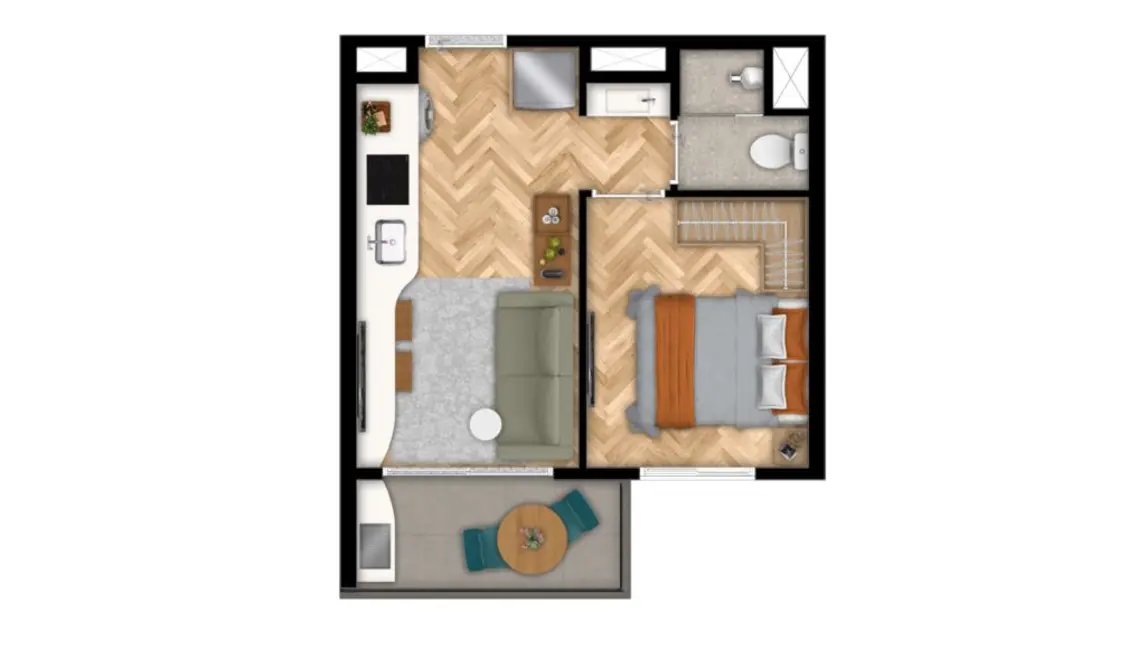 Kitnet com 1 quarto à venda, 23m2 em Jardim Vera Cruz, São Paulo - SP - imagem 3 Foto 3 de Kitnet com 1 quarto à venda, 23m2 em Jardim Vera Cruz, São Paulo - SP