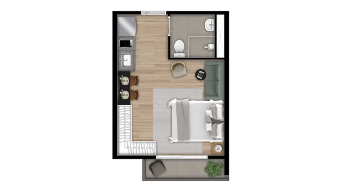 Kitnet com 1 quarto à venda, 23m2 em Jardim Vera Cruz, São Paulo - SP - imagem 4 Foto 4 de Kitnet com 1 quarto à venda, 23m2 em Jardim Vera Cruz, São Paulo - SP