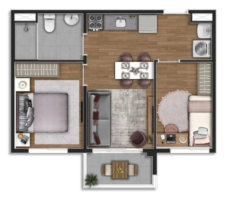 Apartamento com 2 quartos à venda, 37m2 em Morumbi, São Paulo - SP - imagem 2 Foto 2 de Apartamento com 2 quartos à venda, 37m2 em Morumbi, São Paulo - SP