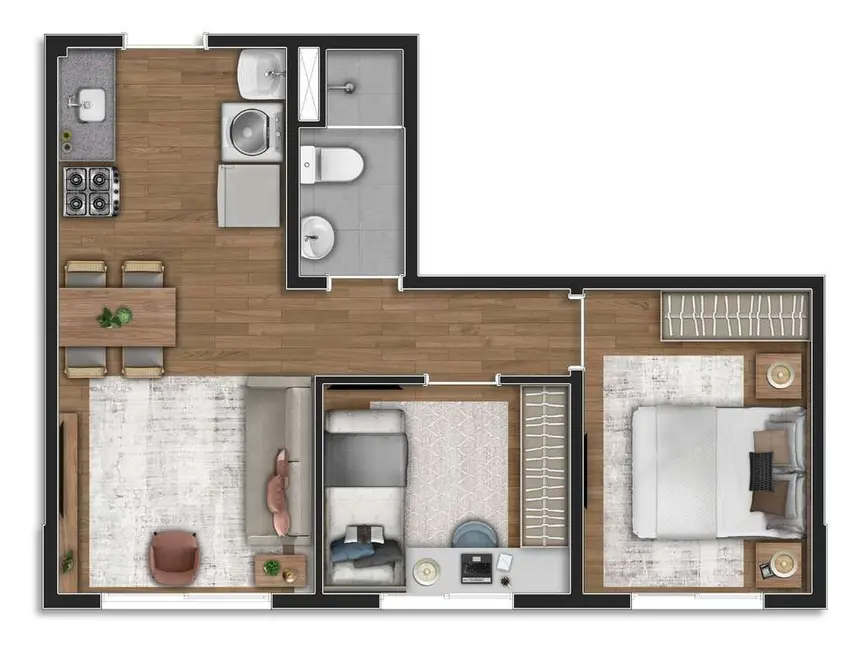 Apartamento com 2 quartos à venda, 37m2 em Morumbi, São Paulo - SP - imagem 3 Foto 3 de Apartamento com 2 quartos à venda, 37m2 em Morumbi, São Paulo - SP