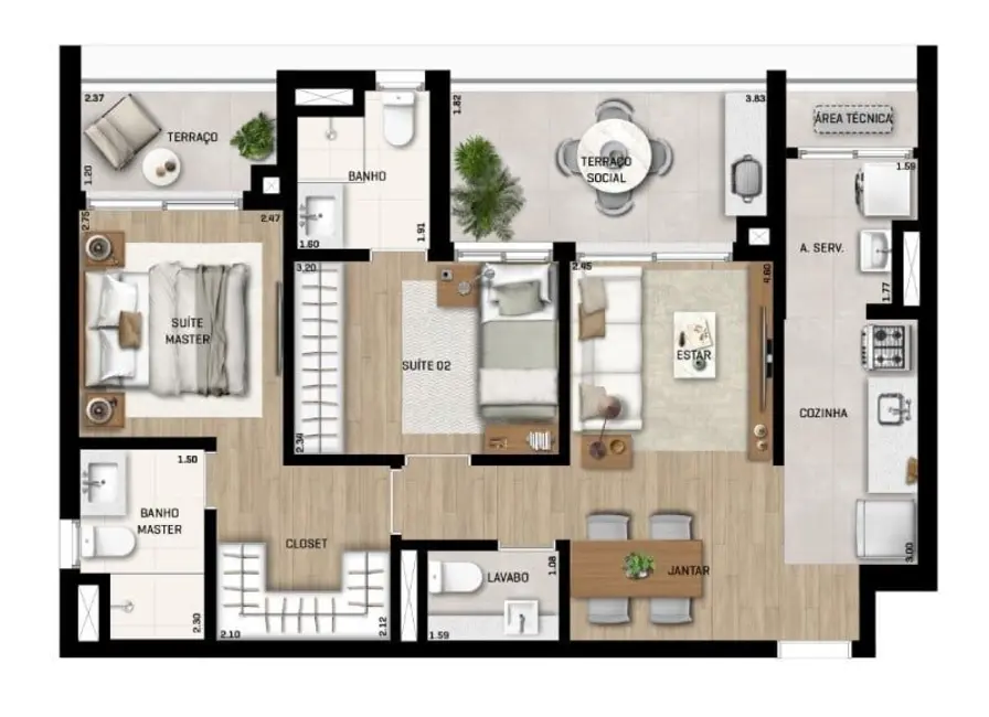 Foto 1 de Apartamento com 1 quarto à venda, 44m2 em Higienópolis, São Paulo - SP