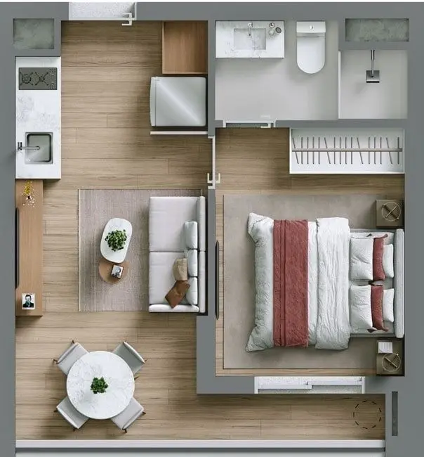 Apartamento com 1 quarto à venda, 31m2 em Bela Vista, São Paulo - SP - imagem 7 Foto 7 de Apartamento com 1 quarto à venda, 31m2 em Bela Vista, São Paulo - SP