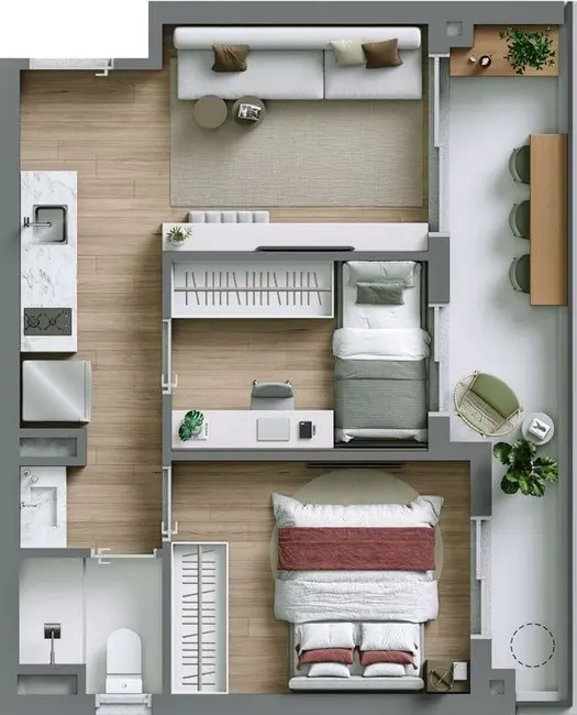 Apartamento com 1 quarto à venda, 31m2 em Bela Vista, São Paulo - SP - imagem 8 Foto 8 de Apartamento com 1 quarto à venda, 31m2 em Bela Vista, São Paulo - SP