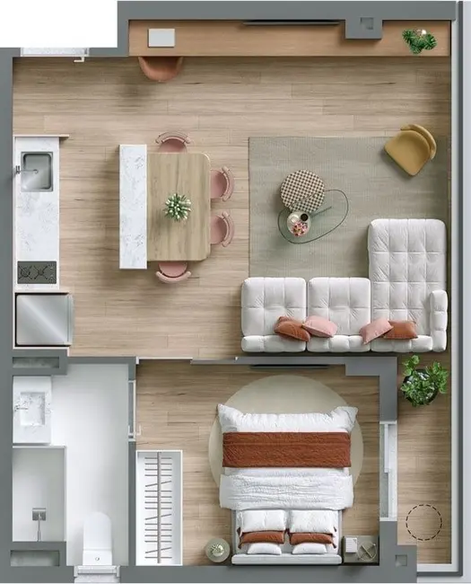 Apartamento com 1 quarto à venda, 31m2 em Bela Vista, São Paulo - SP - imagem 3 Foto 3 de Apartamento com 1 quarto à venda, 31m2 em Bela Vista, São Paulo - SP