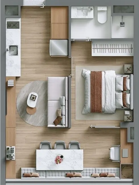 Apartamento com 1 quarto à venda, 31m2 em Bela Vista, São Paulo - SP - imagem 2 Foto 2 de Apartamento com 1 quarto à venda, 31m2 em Bela Vista, São Paulo - SP