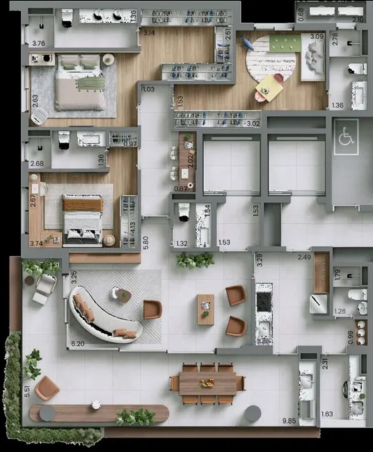 Apartamento com 3 quartos à venda, 150m2 em Campo Belo, São Paulo - SP - imagem 3 Foto 3 de Apartamento com 3 quartos à venda, 150m2 em Campo Belo, São Paulo - SP