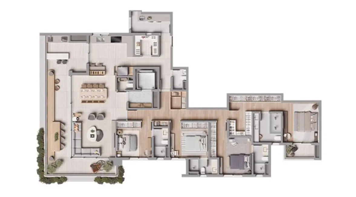 Apartamento com 4 quartos à venda, 277m2 em Itaim Bibi, São Paulo - SP - imagem 5 Foto 5 de Apartamento com 4 quartos à venda, 277m2 em Itaim Bibi, São Paulo - SP