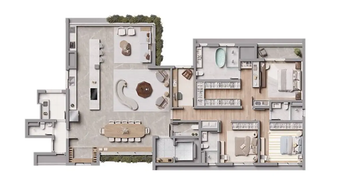 Apartamento com 4 quartos à venda, 277m2 em Itaim Bibi, São Paulo - SP - imagem 3 Foto 3 de Apartamento com 4 quartos à venda, 277m2 em Itaim Bibi, São Paulo - SP