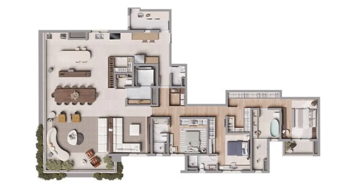 Apartamento com 4 quartos à venda, 277m2 em Itaim Bibi, São Paulo - SP - imagem 6 Foto 6 de Apartamento com 4 quartos à venda, 277m2 em Itaim Bibi, São Paulo - SP