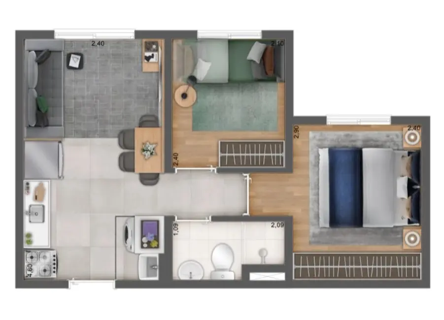 Foto 1 de Apartamento com 2 quartos à venda, 32m2 em Itaquera, São Paulo - SP