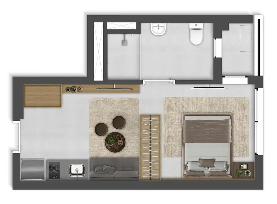 Kitnet com 1 quarto à venda, 29m2 em Vila Madalena, São Paulo - SP - imagem 9 Foto 9 de Kitnet com 1 quarto à venda, 29m2 em Vila Madalena, São Paulo - SP