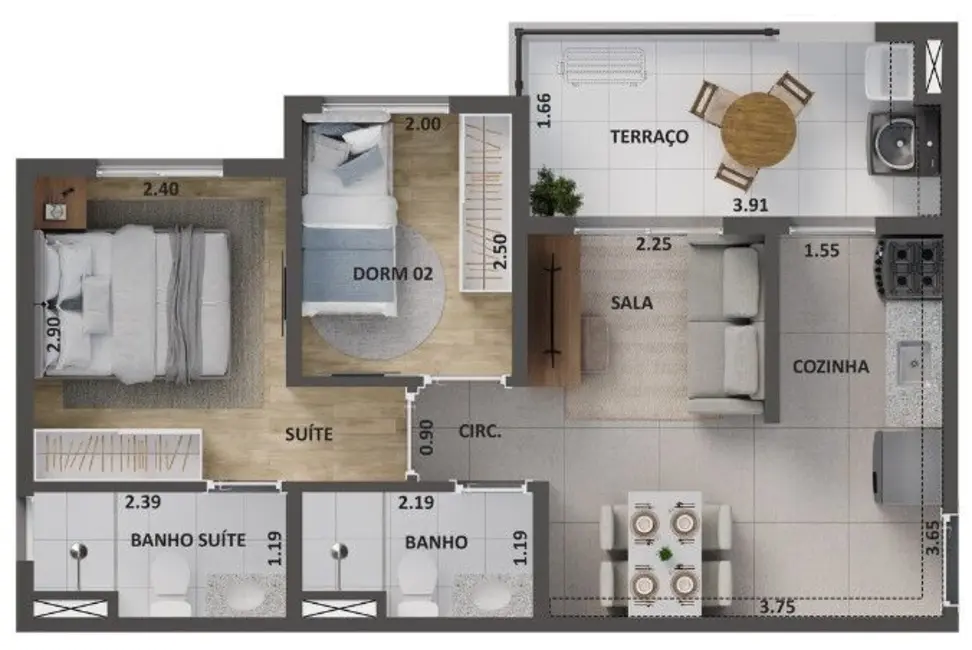 Apartamento com 2 quartos à venda, 34m2 em Lapa, São Paulo - SP - imagem 4 Foto 4 de Apartamento com 2 quartos à venda, 34m2 em Lapa, São Paulo - SP