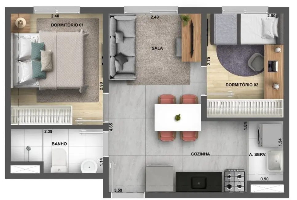 Foto 2 de Apartamento com 2 quartos à venda, 32m2 em Butantã, São Paulo - SP