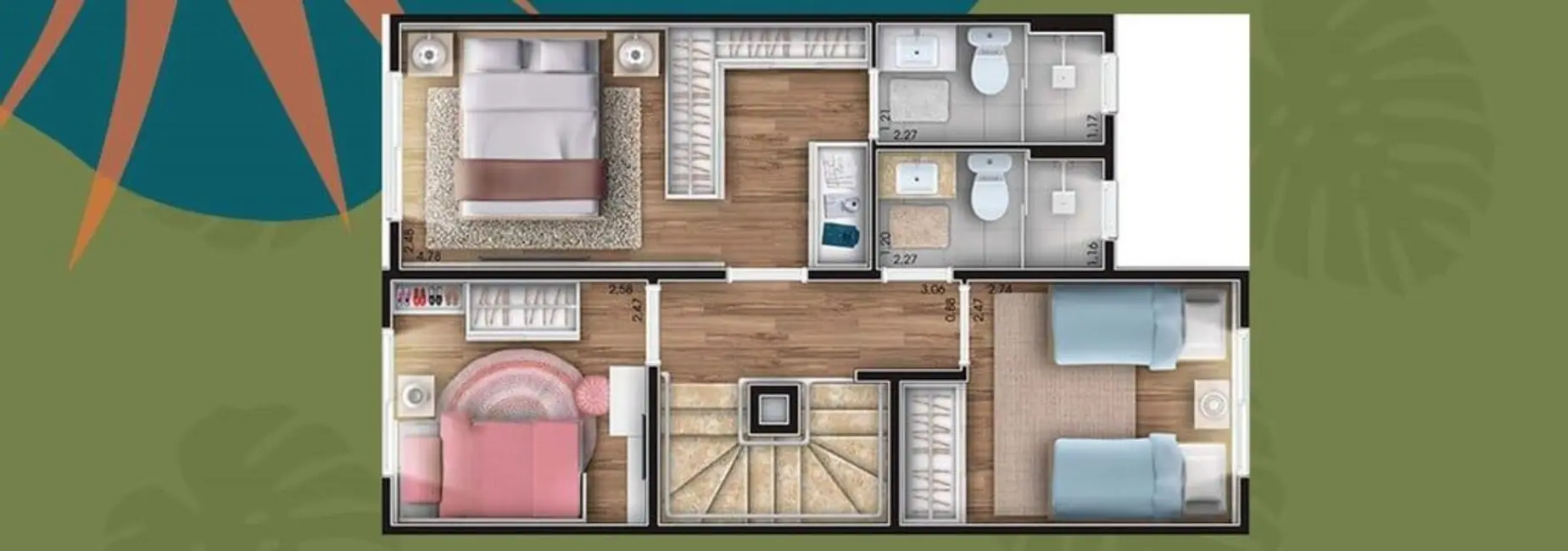 Foto 2 de Casa de Condomínio com 3 quartos à venda, 105m2 em Betel, Paulinia - SP