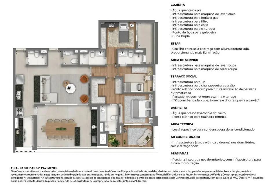 Apartamento com 4 quartos à venda, 138m2 em Brooklin Paulista, São Paulo - SP - imagem 7 Foto 7 de Apartamento com 4 quartos à venda, 138m2 em Brooklin Paulista, São Paulo - SP