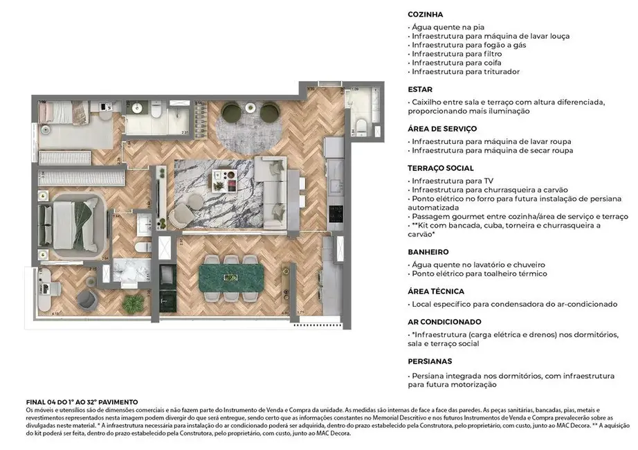 Apartamento com 4 quartos à venda, 138m2 em Brooklin Paulista, São Paulo - SP - imagem 3 Foto 3 de Apartamento com 4 quartos à venda, 138m2 em Brooklin Paulista, São Paulo - SP
