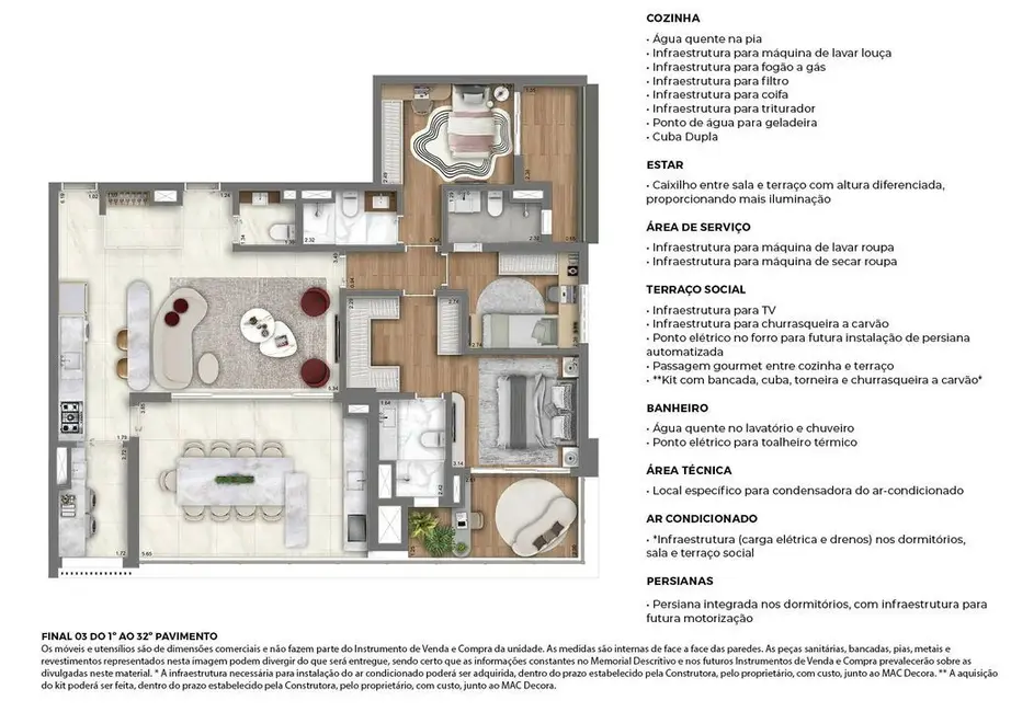 Apartamento com 4 quartos à venda, 138m2 em Brooklin Paulista, São Paulo - SP - imagem 8 Foto 8 de Apartamento com 4 quartos à venda, 138m2 em Brooklin Paulista, São Paulo - SP