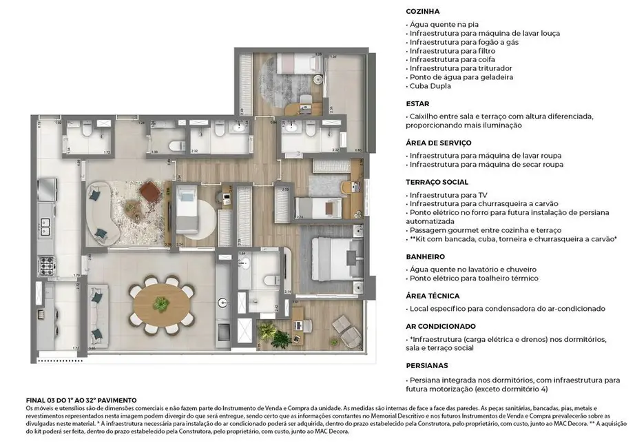 Apartamento com 4 quartos à venda, 138m2 em Brooklin Paulista, São Paulo - SP - imagem 6 Foto 6 de Apartamento com 4 quartos à venda, 138m2 em Brooklin Paulista, São Paulo - SP