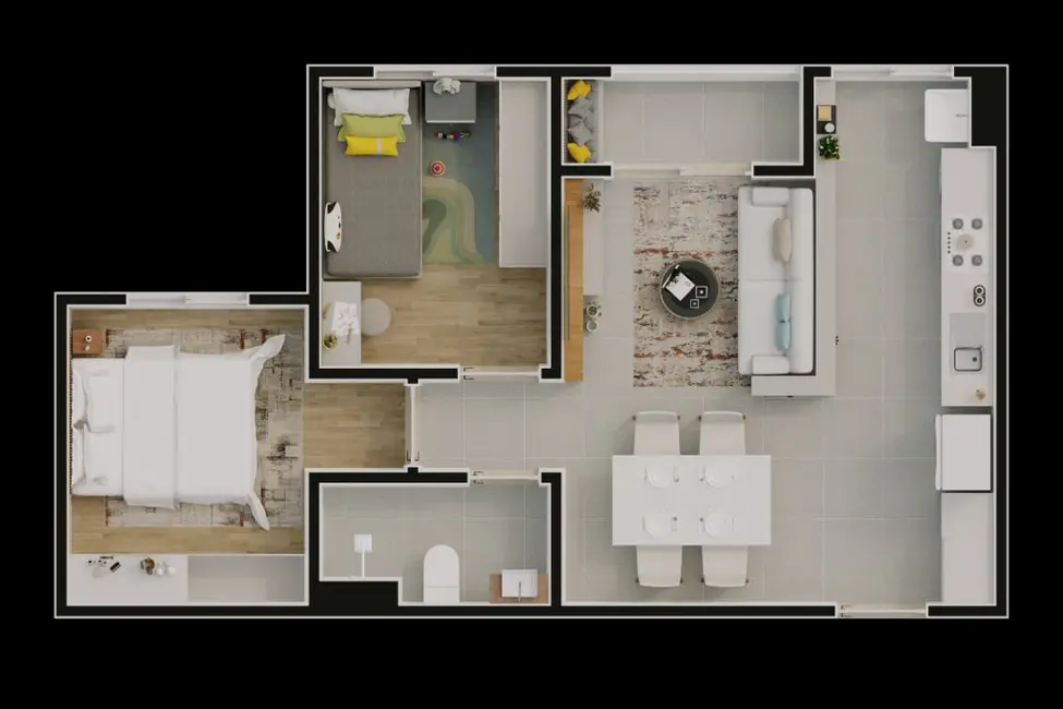 Foto 4 de Apartamento com 2 quartos à venda, 46m2 em Fazenda Aya, Suzano - SP