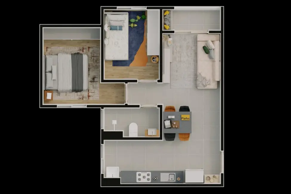 Foto 1 de Apartamento com 2 quartos à venda, 46m2 em Fazenda Aya, Suzano - SP