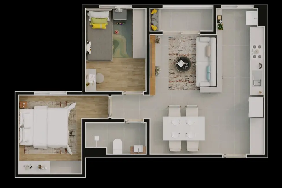 Foto 3 de Apartamento com 2 quartos à venda, 46m2 em Fazenda Aya, Suzano - SP