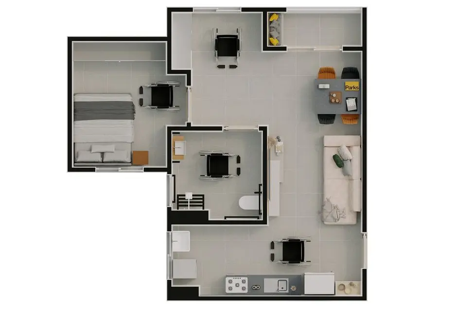 Foto 5 de Apartamento com 2 quartos à venda, 46m2 em Fazenda Aya, Suzano - SP