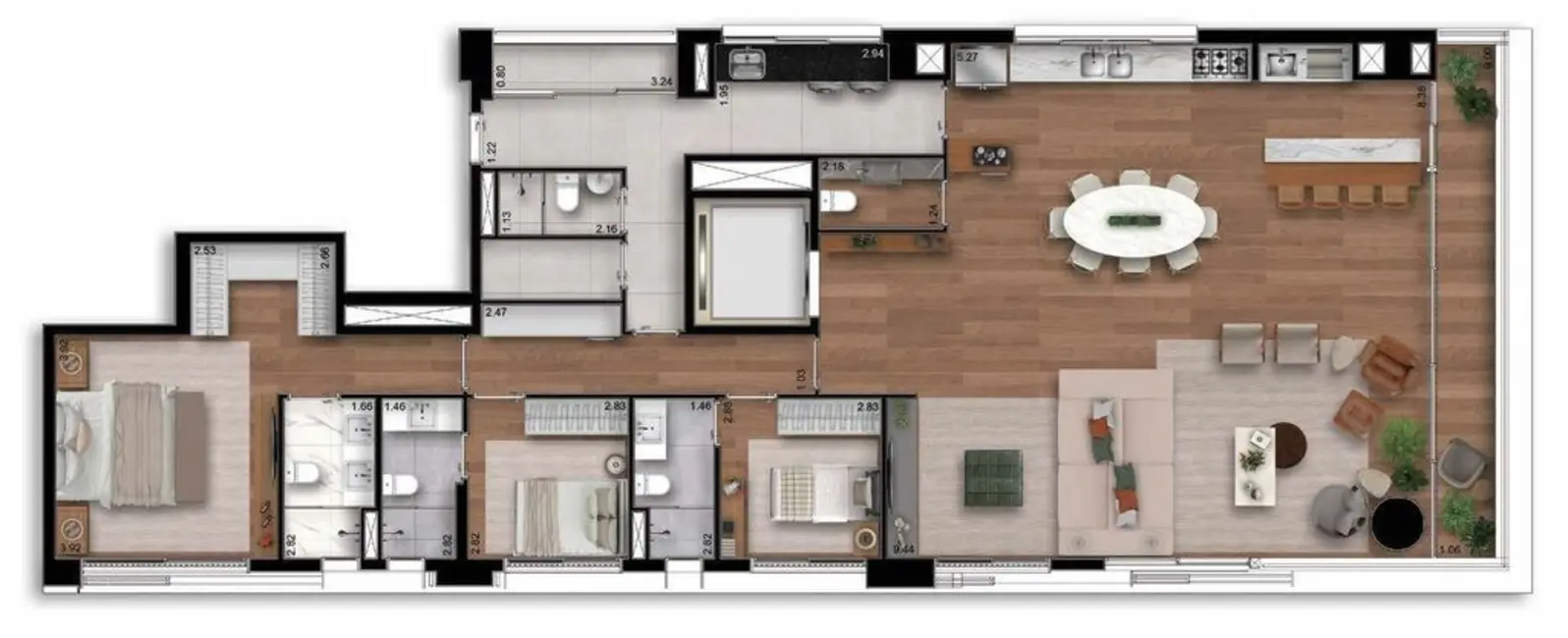 Apartamento com 2 quartos à venda, 105m2 em Itaim Bibi, São Paulo - SP - imagem 8 Foto 8 de Apartamento com 2 quartos à venda, 105m2 em Itaim Bibi, São Paulo - SP