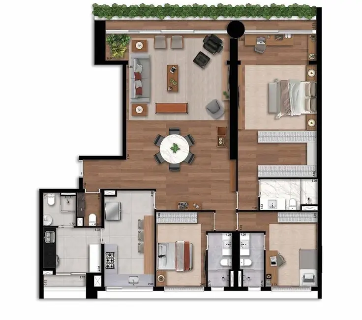 Apartamento com 2 quartos à venda, 105m2 em Itaim Bibi, São Paulo - SP - imagem 2 Foto 2 de Apartamento com 2 quartos à venda, 105m2 em Itaim Bibi, São Paulo - SP