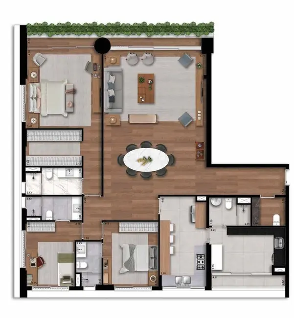 Apartamento com 2 quartos à venda, 105m2 em Itaim Bibi, São Paulo - SP - imagem 4 Foto 4 de Apartamento com 2 quartos à venda, 105m2 em Itaim Bibi, São Paulo - SP