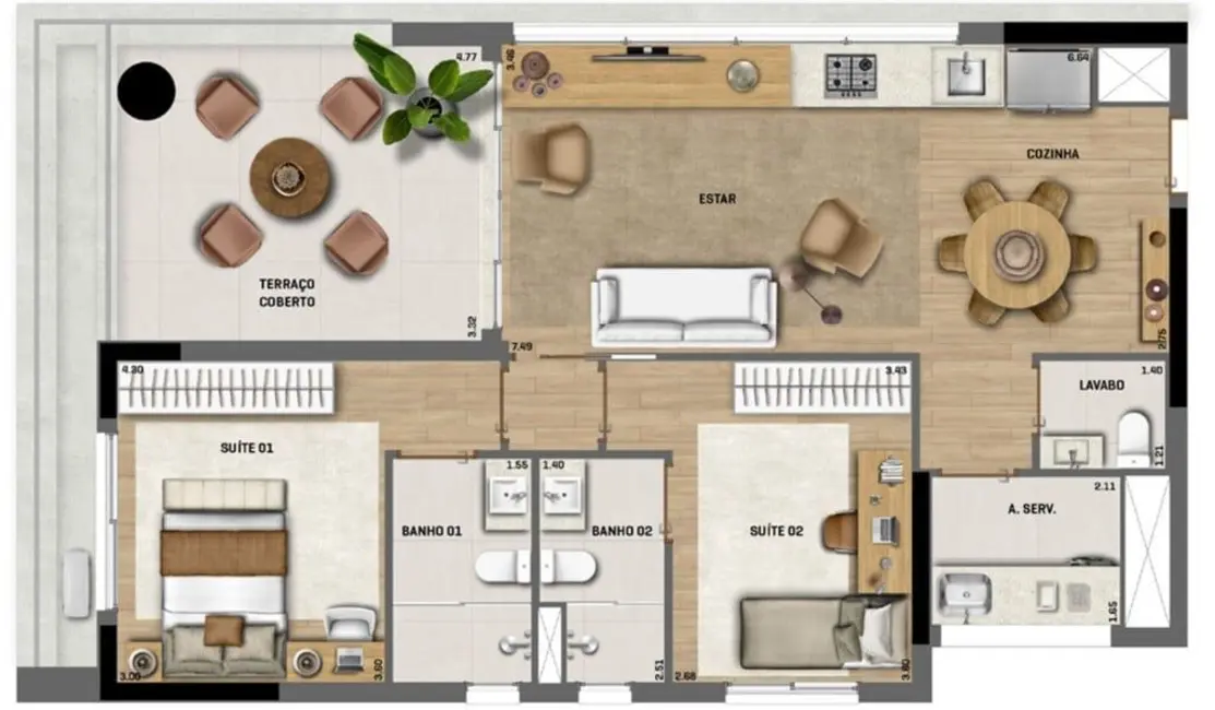 Foto 2 de Apartamento com 2 quartos à venda, 199m2 em Jardins, São Paulo - SP