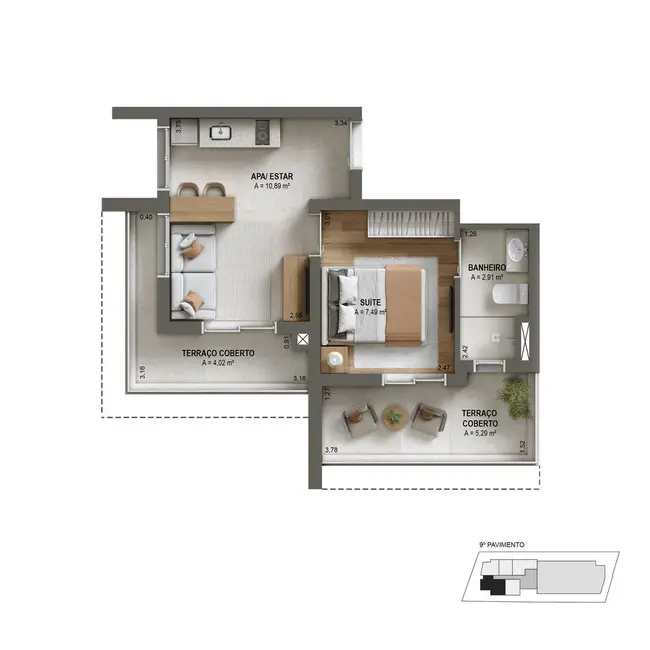 Apartamento com 1 quarto à venda, 25m2 em Vila Mariana, São Paulo - SP - imagem 7 Foto 7 de Apartamento com 1 quarto à venda, 25m2 em Vila Mariana, São Paulo - SP