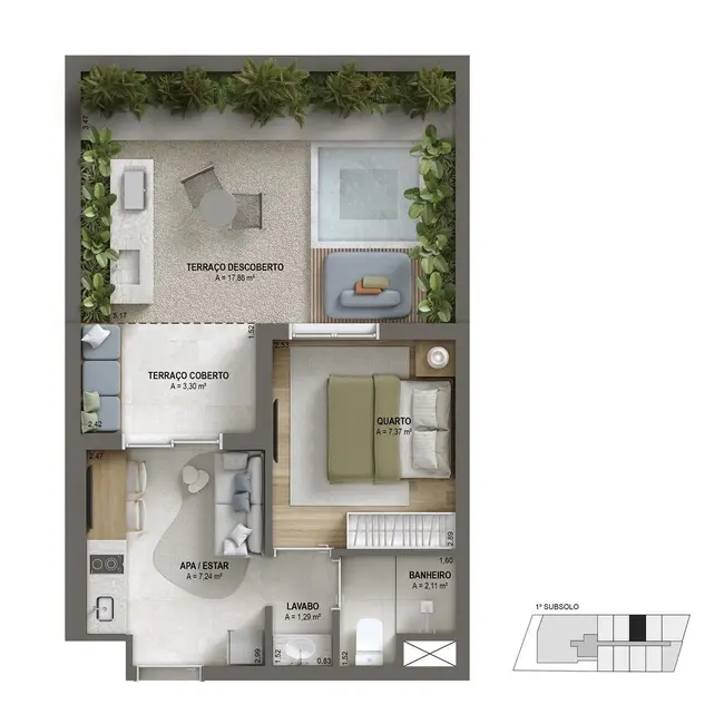Apartamento com 1 quarto à venda, 25m2 em Vila Mariana, São Paulo - SP - imagem 8 Foto 8 de Apartamento com 1 quarto à venda, 25m2 em Vila Mariana, São Paulo - SP