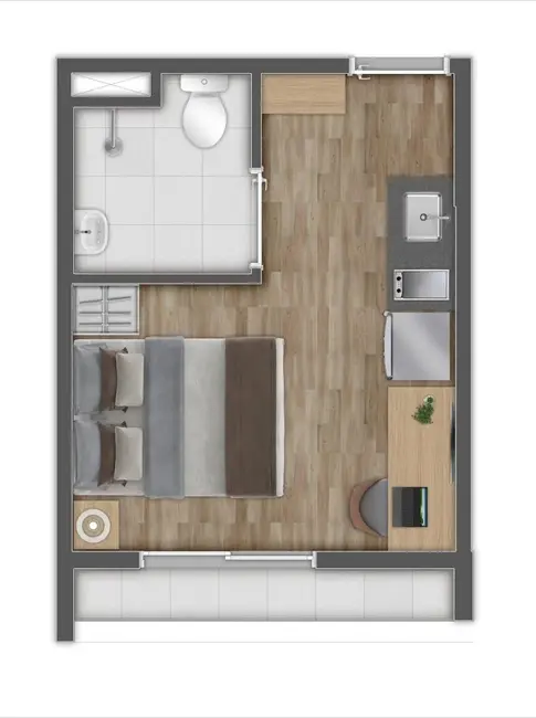 Foto 2 de Kitnet com 1 quarto à venda, 29m2 em Vila das Belezas, São Paulo - SP
