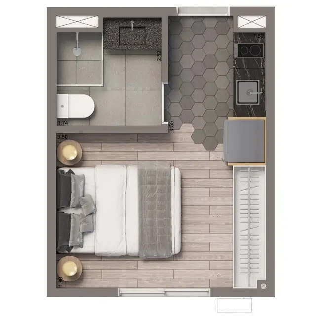 Foto 9 de Apartamento com 2 quartos à venda, 38m2 em Brooklin Paulista, São Paulo - SP