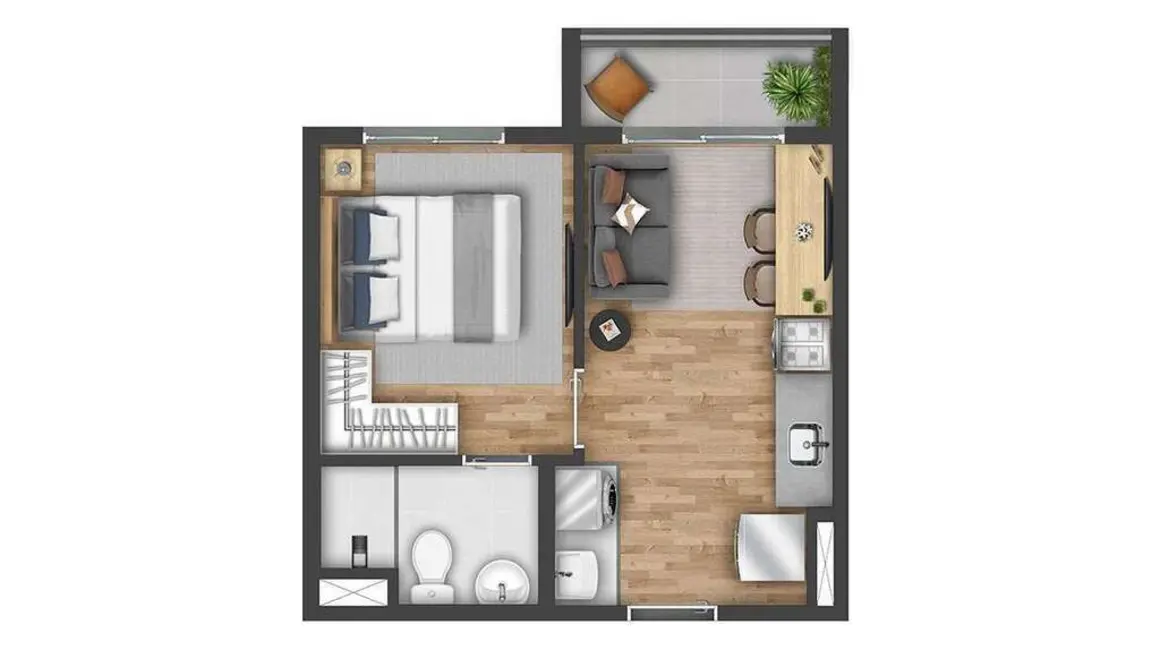 Foto 3 de Apartamento com 1 quarto à venda, 26m2 em Vila Butantã, São Paulo - SP