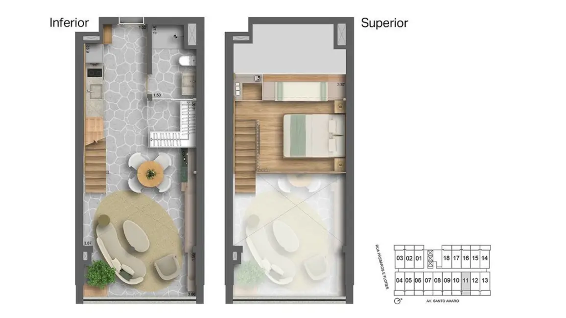 Kitnet com 1 quarto à venda, 41m2 em Brooklin Paulista, São Paulo - SP - imagem 3 Foto 3 de Kitnet com 1 quarto à venda, 41m2 em Brooklin Paulista, São Paulo - SP