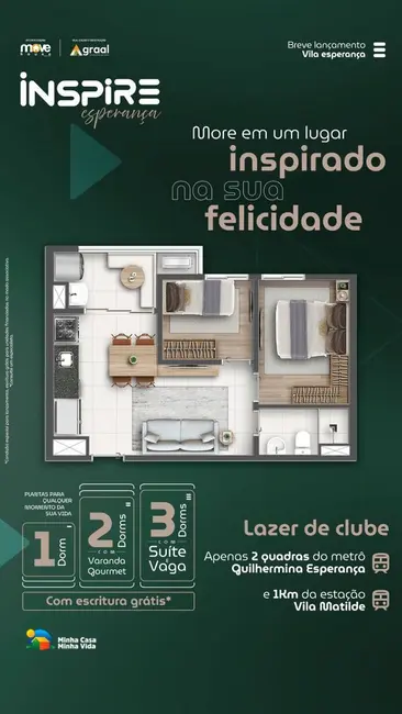 Foto 3 de Apartamento com 3 quartos à venda, 65m2 em Vila Esperança, São Paulo - SP